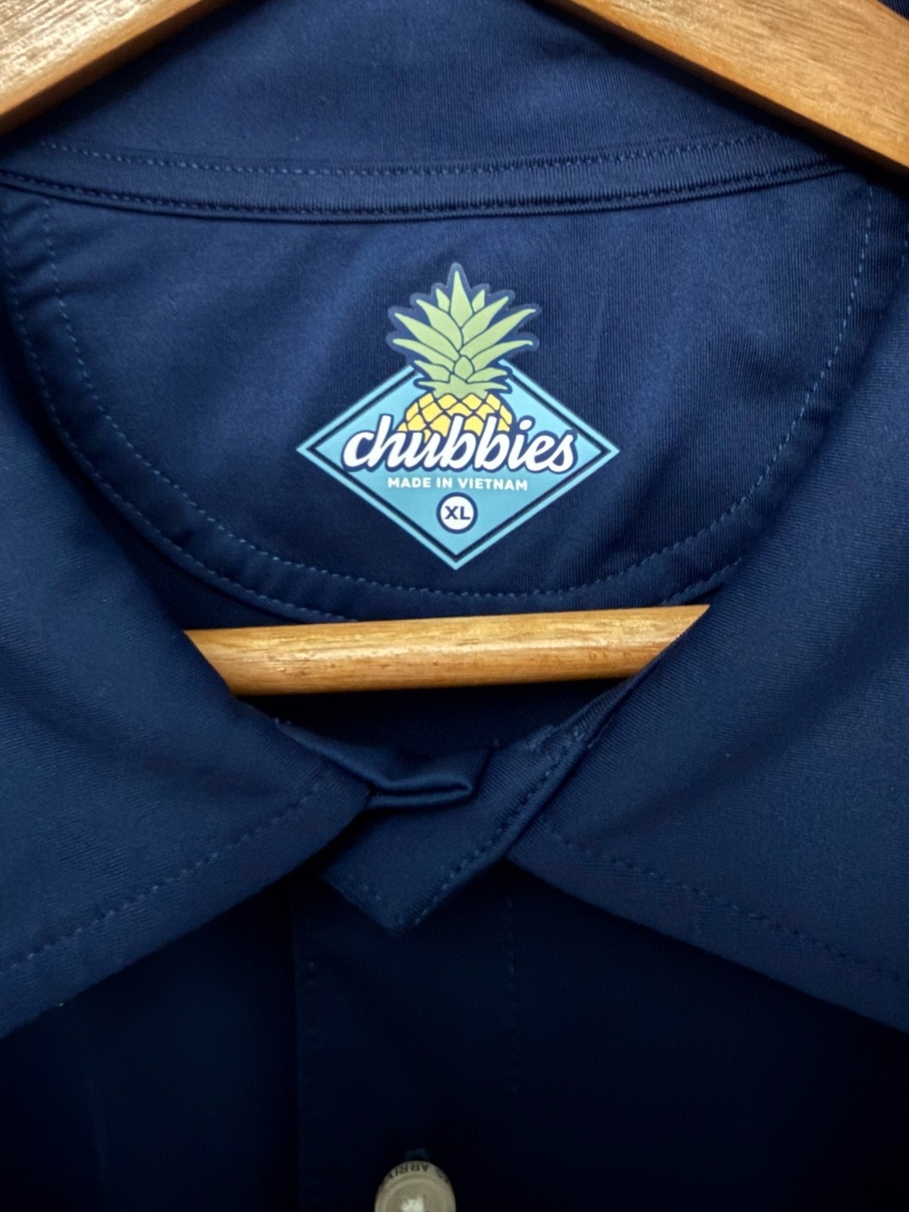 Chubbies “The Out of the Blue” Performance Polo on Navy size XL - Picture 5 of 7